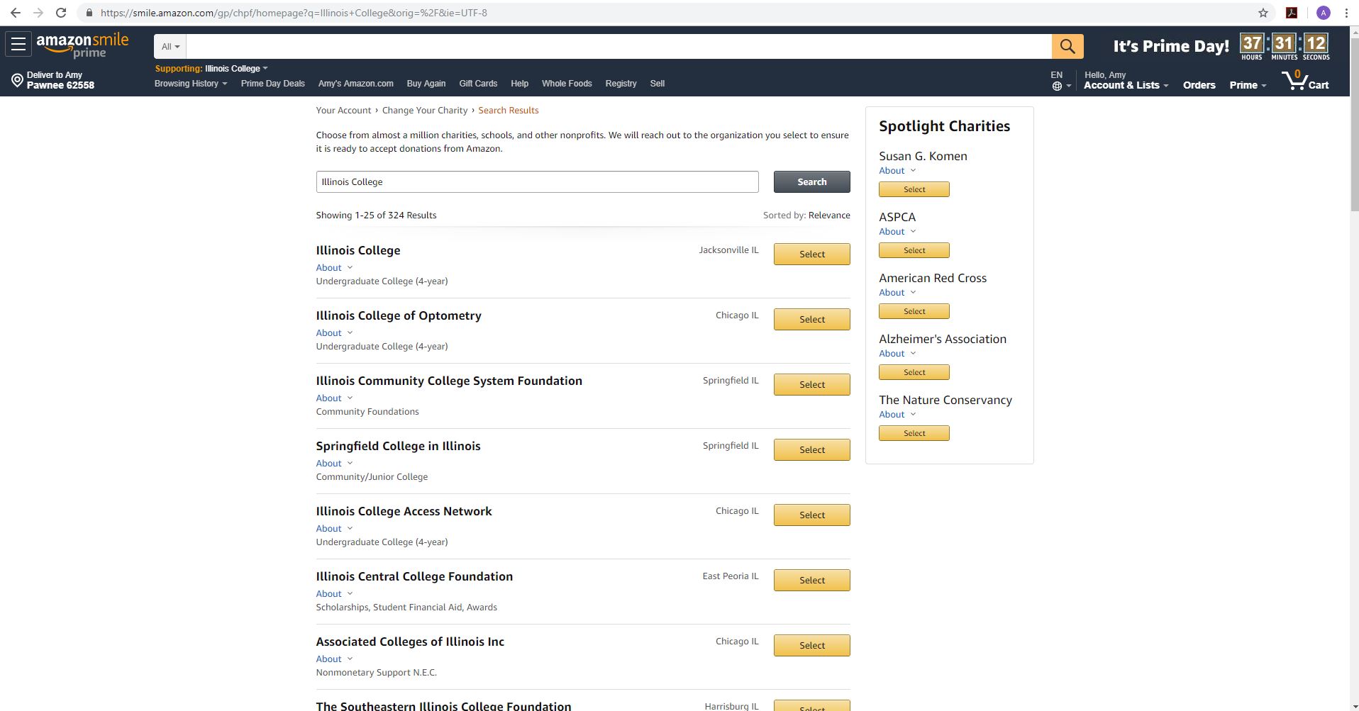 How to set up AmazonSmile on your PC Illinois College